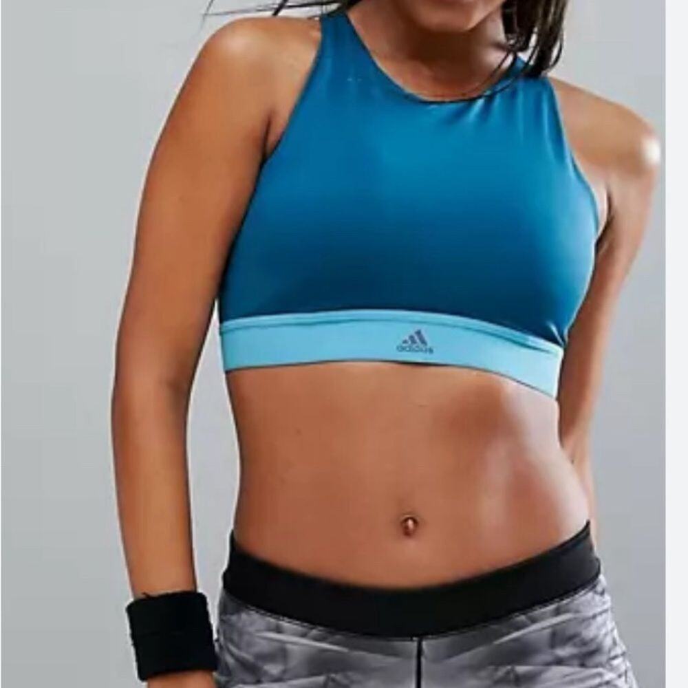ADIDAS HALTER TRAINING SPORTS CRISCROSS BRA SIZE M